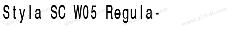 Styla SC W05 Regula字体转换 Styla SC W05 Regula字体转换